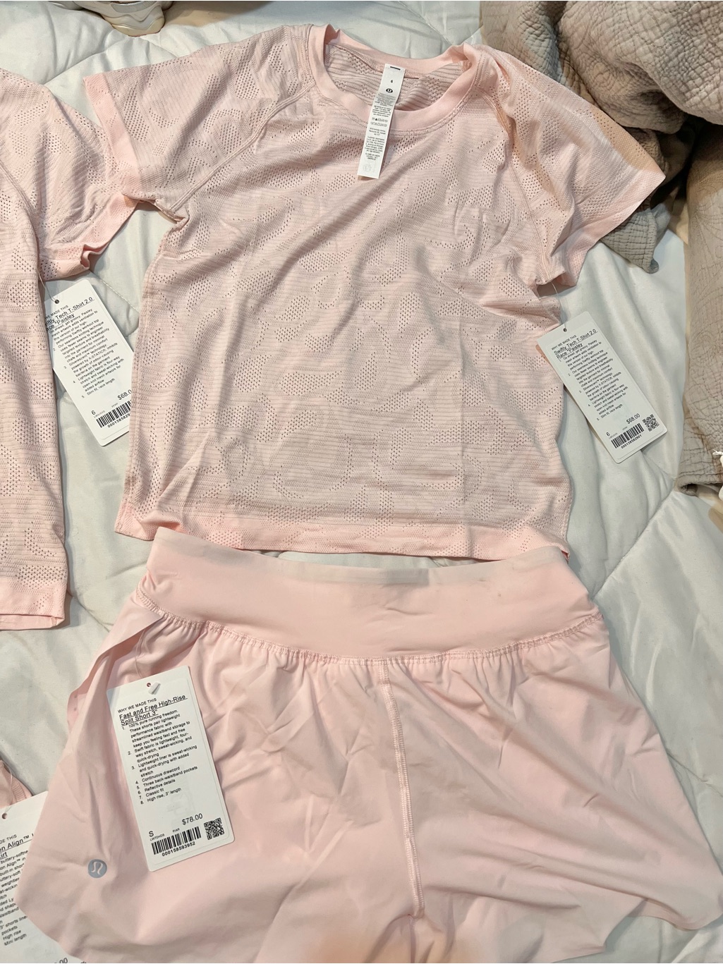 Lululemon Athletica Light Pink Split Short